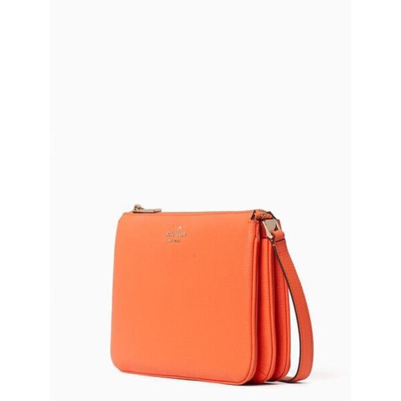 Kate Spade triple gusset crossbody coral buds new with tags - Picture 6 of 13